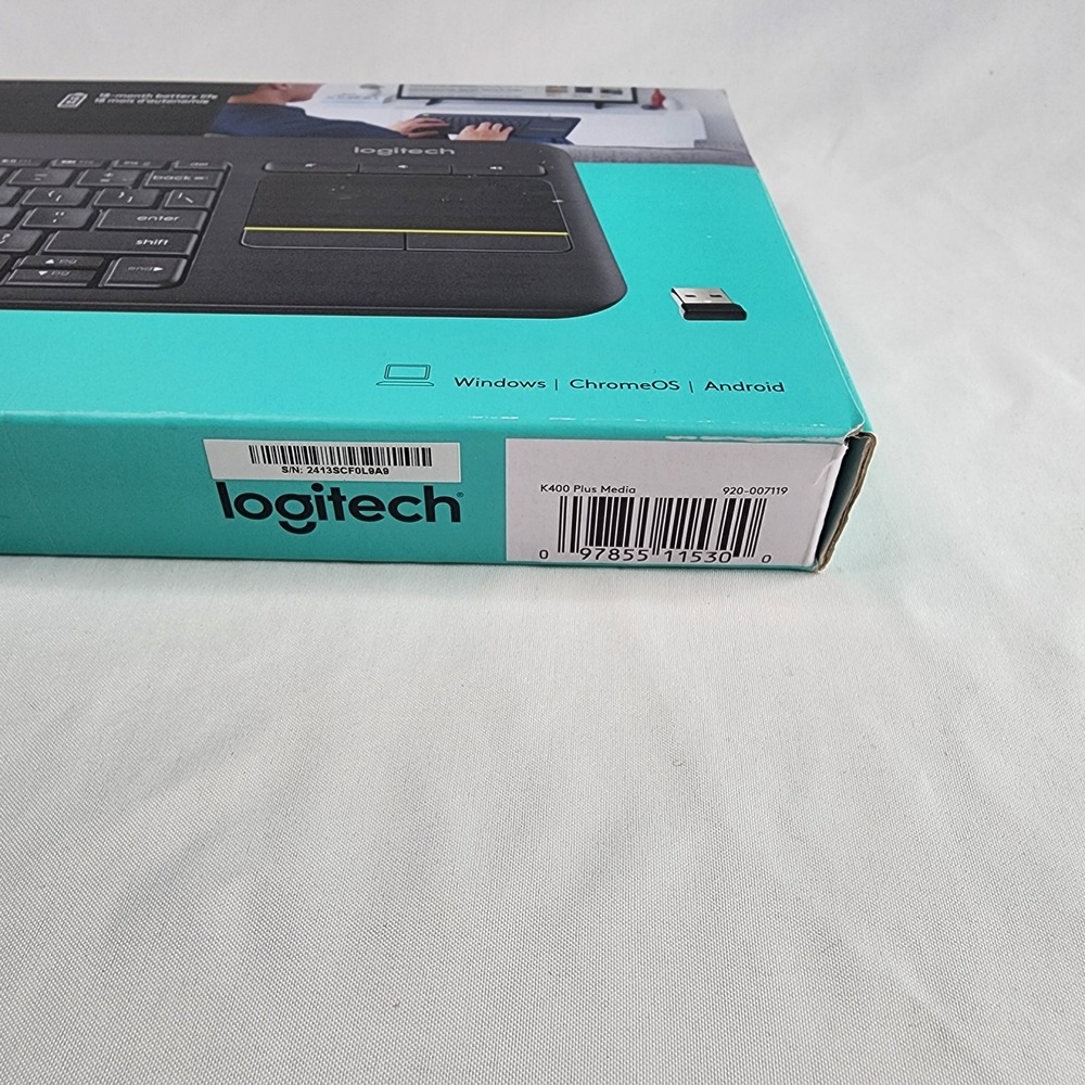 Logitech K400 Plus Wireless Touchpad Keyboard Media K400 Plus - Picture 2 of 7